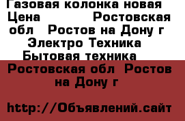 Газовая колонка новая › Цена ­ 4 000 - Ростовская обл., Ростов-на-Дону г. Электро-Техника » Бытовая техника   . Ростовская обл.,Ростов-на-Дону г.